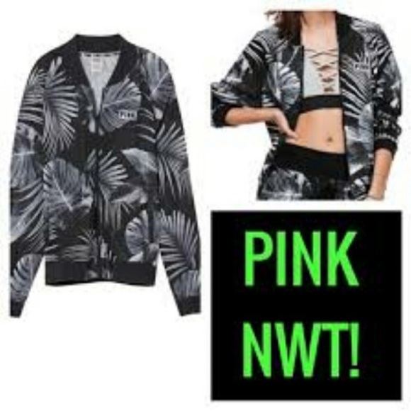 2PC🆕PINK VS🌴TROPICAL PALM PERFORATED OUTFIT - Picture 2 of 3